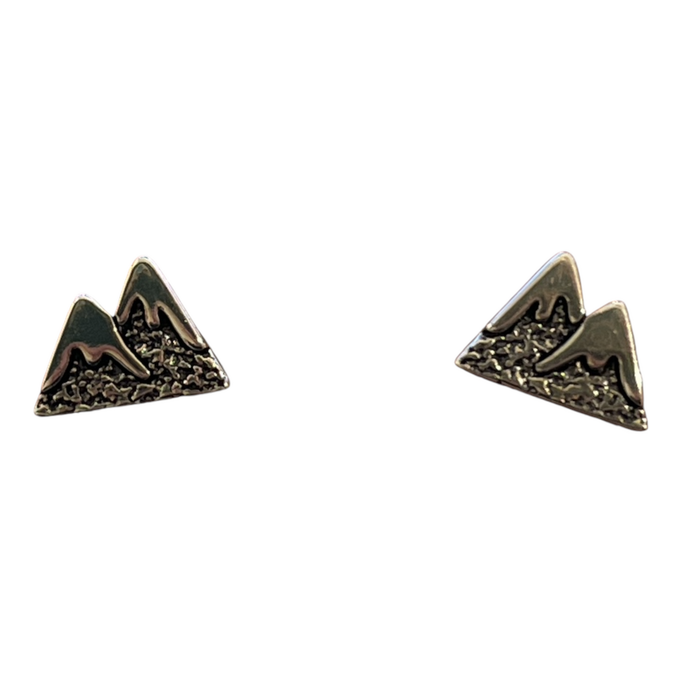 Embossed Mountain Studs- Sterling Silver